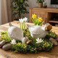 Ceramiczna figurka dekoracyjna w kształcie kaczki, idealna ozdoba salonu, 13 cm, 2 sztuki | Floristik24.pl