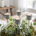 Świecznik wtykowy Shabby Chic szary Ø3cm W8,5cm 8 szt | Floristik24.pl