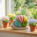 Dekoracyjna figurka dekoracyjna ślimak ceramiczny kolor 19cmx8,5cmx14,5cm | Floristik24.pl