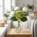 Sztuczna hortensja, dekoracja kwiatowa, kwiat jedwabiu zielony L44cm | Floristik24.pl