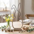 Dekoracja stołu Zając wielkanocny Zając wielkanocny z drutu boho 32cm | Floristik24.pl