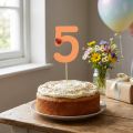 Zatyczki numeryczne urodziny 5 zatyczek kwiatowych drewniane 27,5cm 16 szt | Floristik24.pl