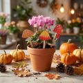 Muchomor czerwony ozdobne drewniane zatyczki kwiatowe drewniane 18cm 12 szt | Floristik24.pl