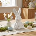 Figurka Króliczka Wielkanocnego Shabby Chic Królik Myślący Biały 11×9×20,5 cm | Floristik24.pl