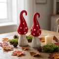 Muchomor ceramiczne grzyby ozdobne czerwone białe Ø5cm W15,5cm 2szt | Floristik24.pl