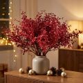 Krzew eukaliptusowy czerwony sztuczna roślina eukaliptusowa 28cm 3szt | Floristik24.pl