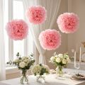 Papier Pompom Ø30cm Jasnoróżowy 5szt | Floristik24.pl