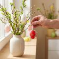 Pisanki do zawieszenia z kwiatami Dekoracja wielkanocna 6cm 12szt | Floristik24.pl