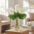 Orchidea Kremowo-Biała Dł. 57cm 6 szt | Floristik24.pl