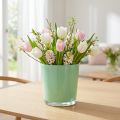 Szklana doniczka Ø11,5cm H10,8cm Mint Green | Floristik24.pl