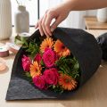 Papier florystyczny krepowy czarny 50x250cm | Floristik24.pl