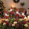 Krasnal bożonarodzeniowy wtyczka dekoracyjna krasnal Mikołaj 7cm 4 szt | Floristik24.pl