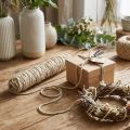 Knot sznurek wełniany filcowy sznurek filcowy beżowy L55cm | Floristik24.pl