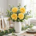 Róża piankowa Żółta Ø15cm 4 szt | Floristik24.pl