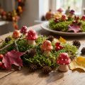 Drewniane grzyby dekoracyjne grzyby drewniane mini muchomory czerwono-pomarańczowe 4cm 12 szt. | Floristik24.pl