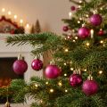 Mini bombki choinkowe różowe niełamliwe Ø3cm W3,5cm 14 szt | Floristik24.pl