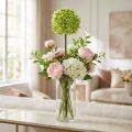 Ozdobny Allium, Kwiat Jedwabny, Sztuczna Kula Por Zielony Ø20cm L72cm | Floristik24.pl