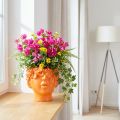 Doniczka Plant Head Plant Bust Pomarańczowa 13,5×13×14 cm | Floristik24.pl