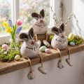 Stołek ceramiczny króliczek dekoracyjny króliczek 6,5×7×9,5cm 3 szt | Floristik24.pl