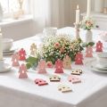 Drewniane aniołki do rozsypania róż, róż, biel 4cm 72 szt | Floristik24.pl