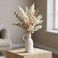 Biały ceramiczny wazon do suchej dekoracji, wazon z uchwytem, Ø9cm, H21cm | Floristik24.pl
