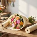 Krepa kwiatowa krem szampański szer.10cm dł.250cm 2szt | Floristik24.pl