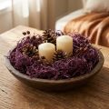 Wata morwowa w kolorze bakłażana, naturalny materiał dekoracyjny, elastyczny i wszechstronny, 150 g | Floristik24.pl