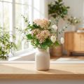 Snowball Bush Zielony Różowy Biały Sztuczny 49cm | Floristik24.pl