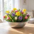 Miska metalowa o wyglądzie używanym, srebrna metalowa Ø31,5cm W8cm | Floristik24.pl