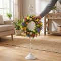Stojak na wianek biały shabby chic 1 wieszak wys. 76cm | Floristik24.pl