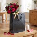 Torba na prezenty Torba na prezenty czarna 26×12×32cm 1 szt | Floristik24.pl