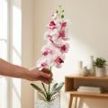 Orchidea Phalaenopsis sztuczna 9 kwiatów biała fuksja 96cm | Floristik24.pl