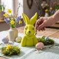 Myślący Królik Wielkanocny Popiersie Królika – 2. Wybór – Żółto-Zielony 16,5×13×27 cm | Floristik24.pl