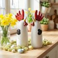 Ceramiczny Kogut Dekoracja Kuchni Kurczak Biały W23cm 2 szt | Floristik24.pl