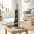 Latarnia morska Shabby Chic Kremowa letnia dekoracja morska Ø14,5cm W51cm | Floristik24.pl