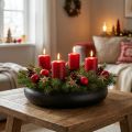Miska z magnesem na świecznik czarna Ø33cm W7,5cm | Floristik24.pl