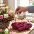 Rafia dekoracyjna do wyrobu naturalnej rafii malwy 300g | Floristik24.pl