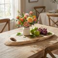 Taca drewniana z drewna akacjowego z żywą krawędzią, dł. 36–45 cm, szer. 15–21 cm | Floristik24.pl