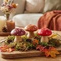 Grzyby Drewniane Grzyby Dekoracyjne Muchomor Drewniany Czerwony Pomarańczowy 5cm 9 szt | Floristik24.pl