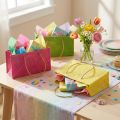 Torebki na prezenty z uchwytami papierowo tkane kolorowe 20×10×10cm 6szt | Floristik24.pl