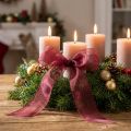Wstążka organza wstążka materiałowa Organza Bordeaux 25mm 50m | Floristik24.pl