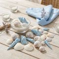 Muszla dekoracyjna muszle ślimaków niebieskie naturalne 3–5 cm 150 g | Floristik24.pl