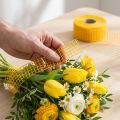 Taśma siatkowa 4,5cm x 10m żółta | Floristik24.pl