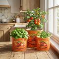 Zestaw doniczek na pomidory, ceramiczne doniczki dekoracyjne do kuchni i wystroju retro, 14 cm, zestaw 3 sztuk | Floristik24.pl