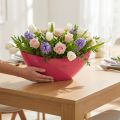 Dekoracyjna Misa Planter Różowy 39cm x 12cm H13cm | Floristik24.pl
