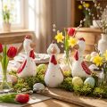 Dekoracyjne kurczaki Wielkanocne figurki dekoracyjne dekoracja ceramiczna 15cm 3szt | Floristik24.pl