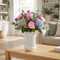 Wazon ceramiczny z rowkami Biały wazon ceramiczny Ø13cm W20cm | Floristik24.pl