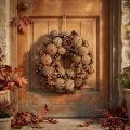 Wieniec z szyszki sosnowej wieniec na drzwi naturalne Ø30cm | Floristik24.pl