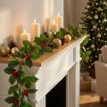 Świąteczna girlanda sztuczny ostrokrzew Ilex girlanda 160cm | Floristik24.pl