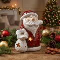 Świąteczny świecznik na tealighty Santa Claus wys. 15 cm | Floristik24.pl